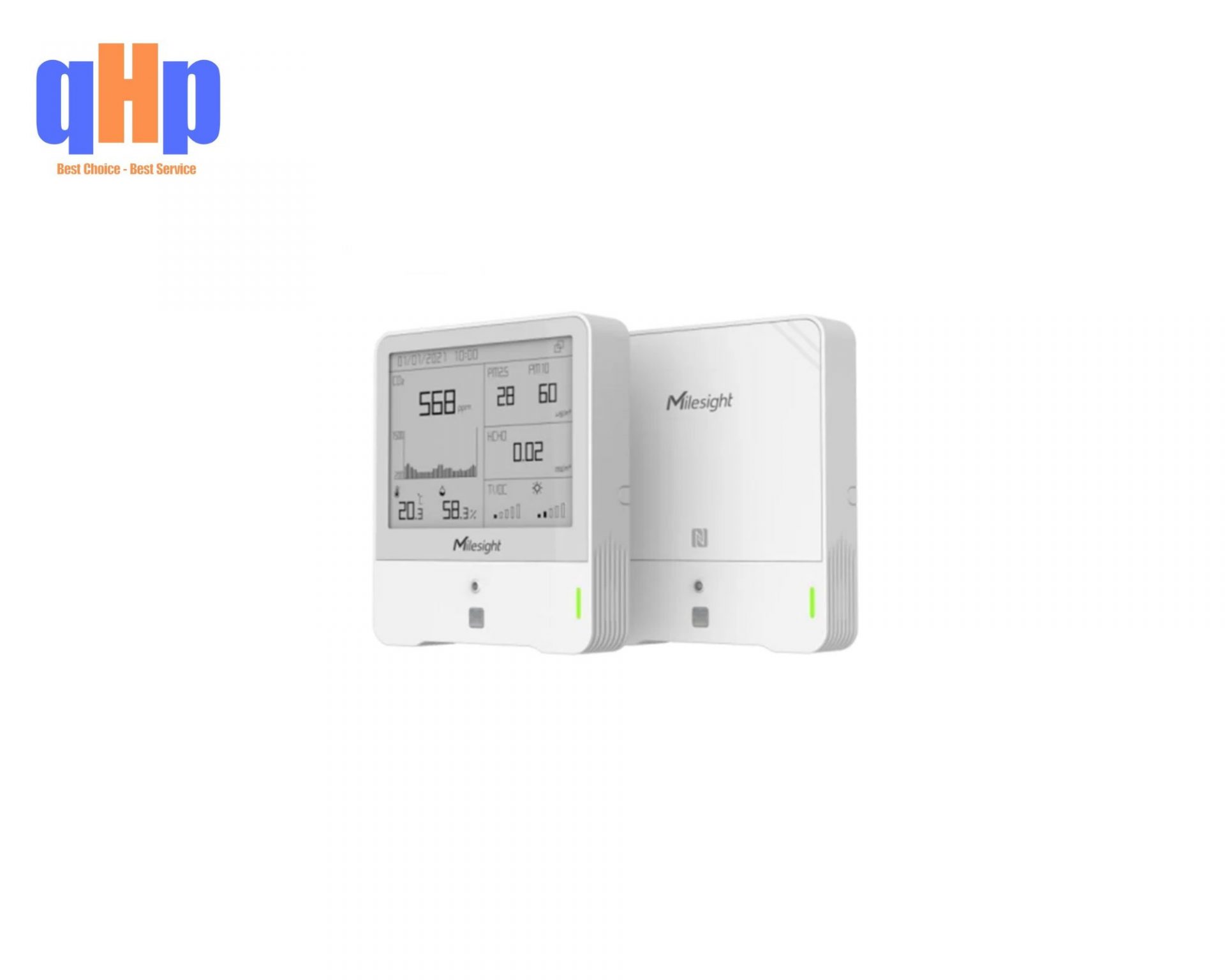 Cảm biến Nhiệt độ, Độ ẩm, PIR, Ánh sáng, TVOC, Áp suất khí quyển, Cacbon Dioxide (CO2), PM2.5 & PM10-LoraWan